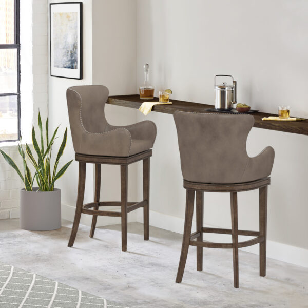 Caydena Wood Counter Stool - Image 2