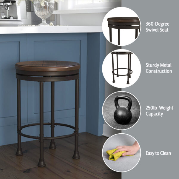 Casselberry Metal Bar Height Stool - Image 2