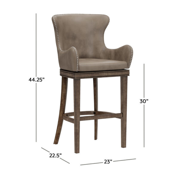 Caydena Wood Counter Stool - Image 4