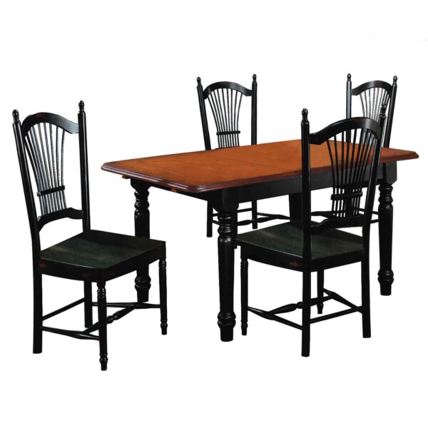 Black Cherry Butterfly Leaf Dining Set