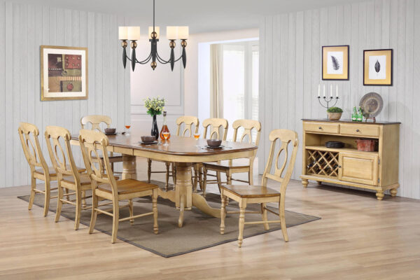 Double Pedestal Extendable Dining Set w/Server - Image 8