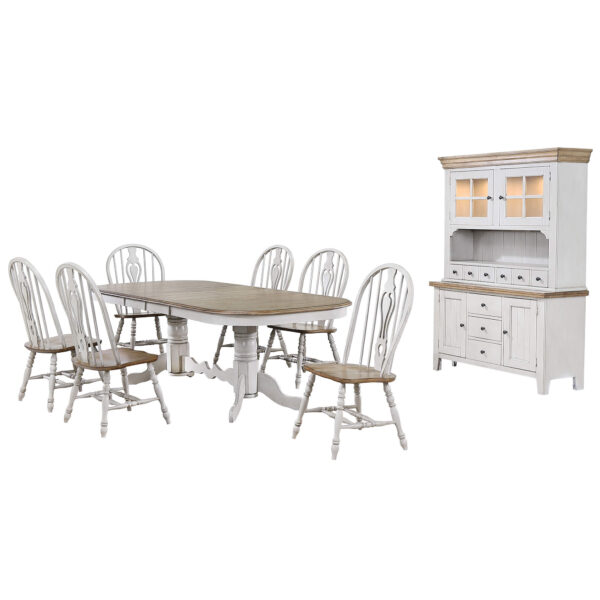 Country Grove Double Pedestal Butterfly Leaf Dining Set