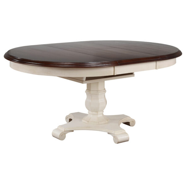 Andrews Butterfly Leaf Round Table with X Back Chairs & Server - Image 6