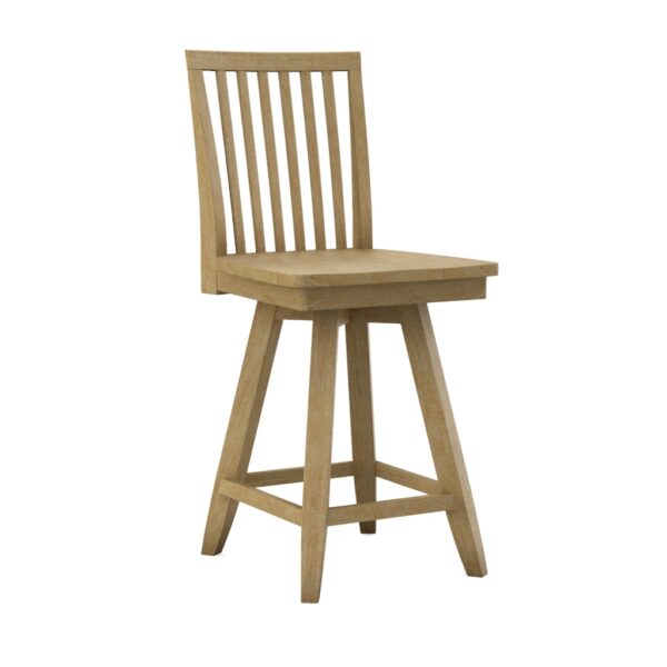 Mission swivel counter stool