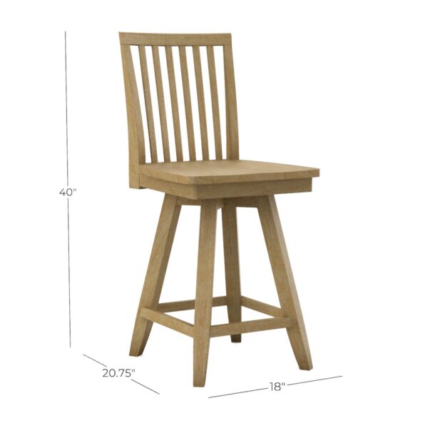 Mission Swivel Counter Stool - Image 3