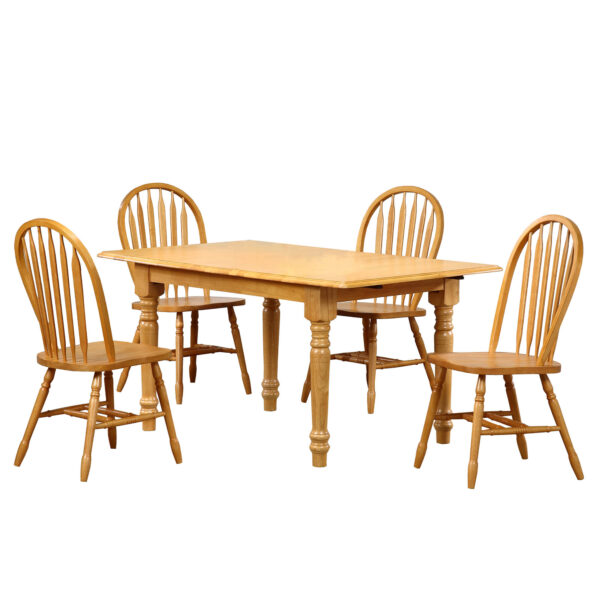 Light Oak Butterfly Leaf Dining Set