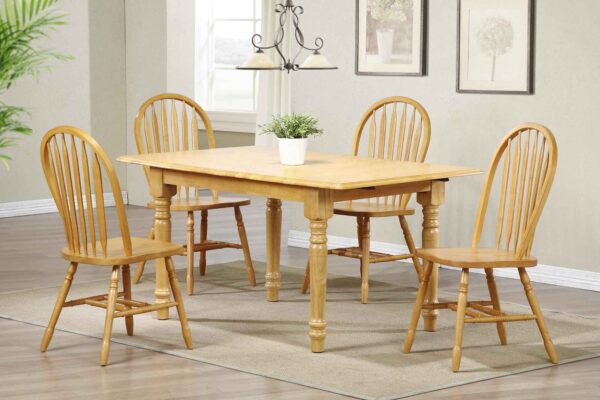 Light Oak Butterfly Leaf Dining Set - Image 5