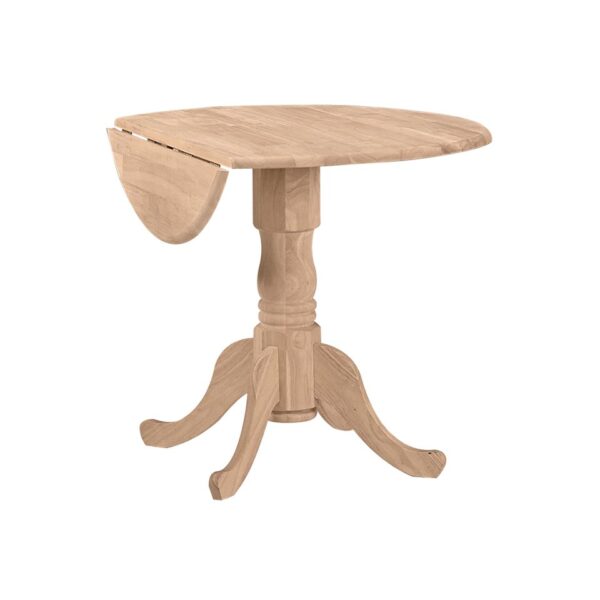 Round Drop Leaf Pedestal Table