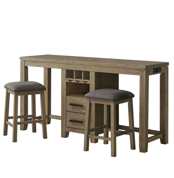 Saunders 3PC Bar Console Table